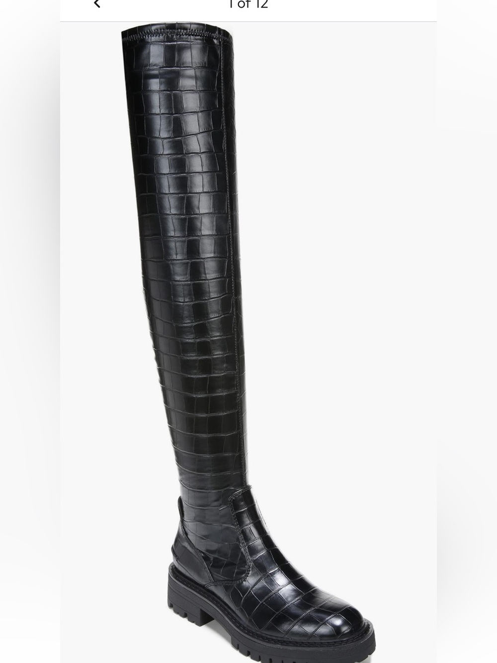 Franco Sarto Over the knee Faux Croc Boot